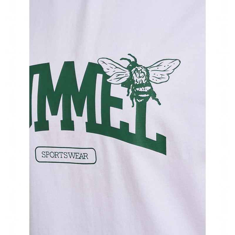 Hummel Loose S/S University Bee T-shirts Heren Wit | 492016-221