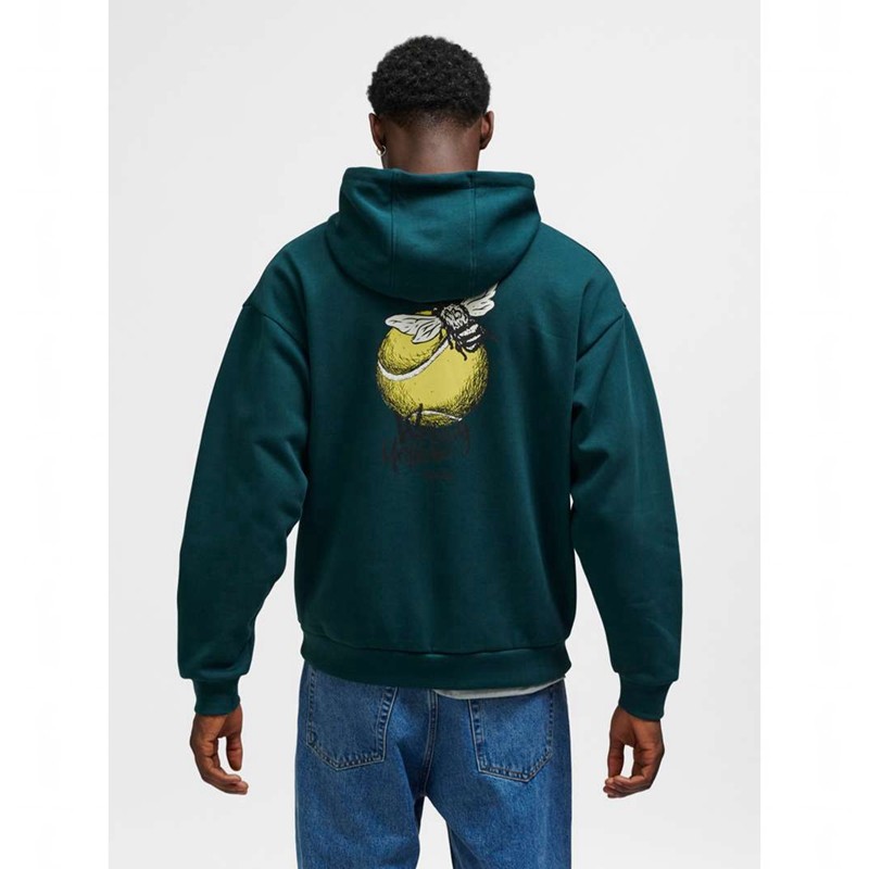 Hummel Loose Wrong Yellow Hoodie Heren Groen | 914829-631