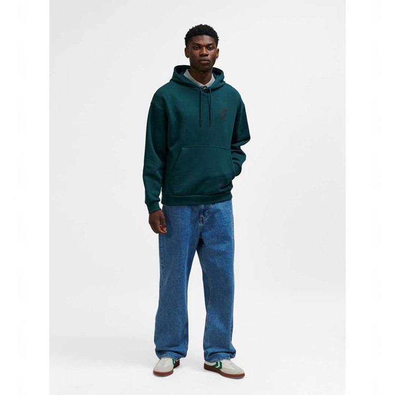 Hummel Loose Wrong Yellow Hoodie Heren Groen | 914829-631