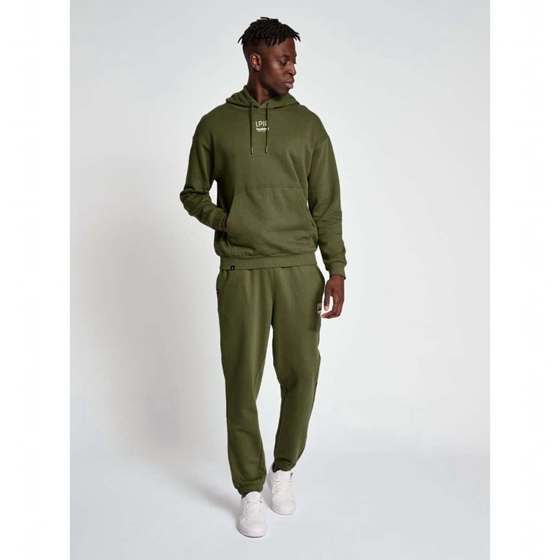 Hummel Lp10 Boxy Sweat Hoodie Heren Groen | 605977-055