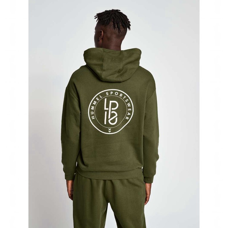 Hummel Lp10 Boxy Sweat Hoodie Heren Groen | 605977-055