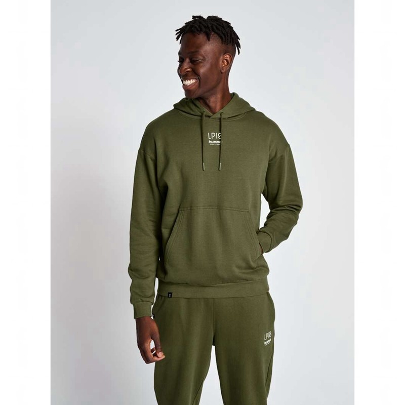 Hummel Lp10 Boxy Sweat Hoodie Heren Groen | 605977-055