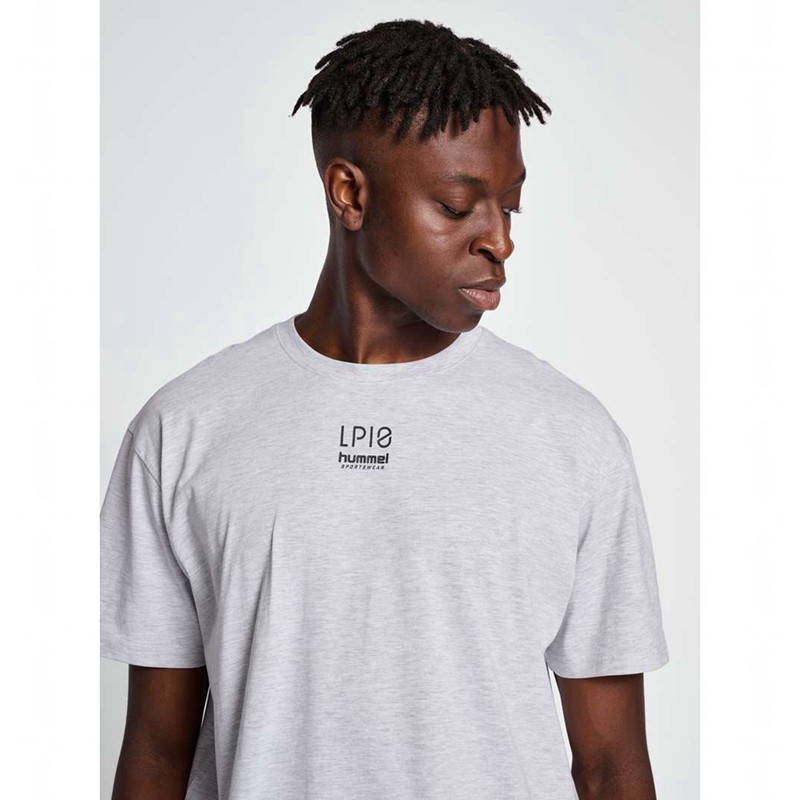 Hummel Lp10 Boxy T-shirts Heren Grijs | 232226-675