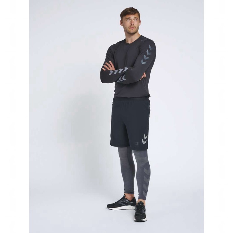 Hummel Mace Ls T-shirts Heren Zwart | 946414-069