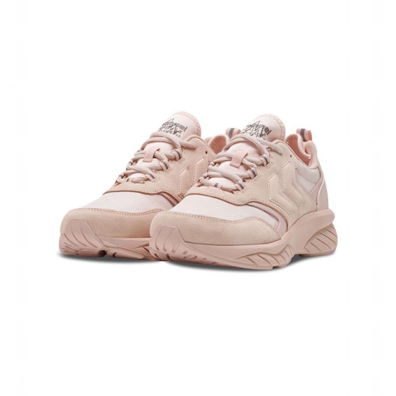 Hummel Marathona Reach Lx Tonal Rib Sneakers Heren Roze | 526644-570