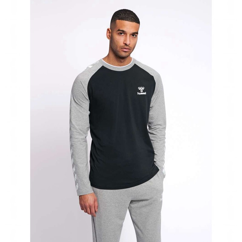 Hummel Mark L/S T-shirts Heren Zwart | 732521-281