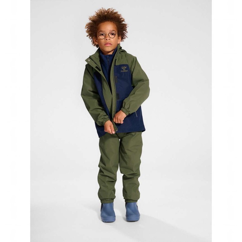 Hummel Monsun Tex Shell Jassen Kinderen Olijfgroen | 694850-025