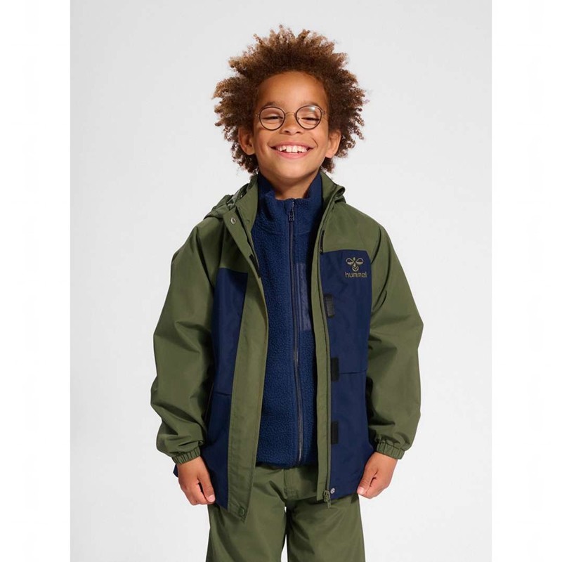 Hummel Monsun Tex Shell Jassen Kinderen Olijfgroen | 694850-025