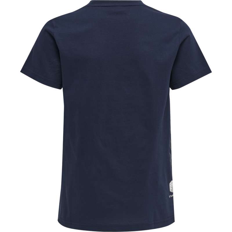 Hummel Move Grid Cotton S/S Kid T-shirts Kinderen Donkerblauw | 027174-819