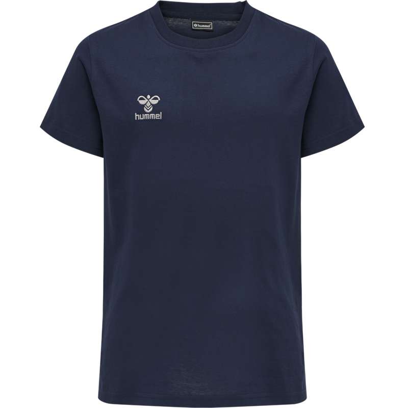 Hummel Move Grid Cotton S/S Kid T-shirts Kinderen Donkerblauw | 027174-819