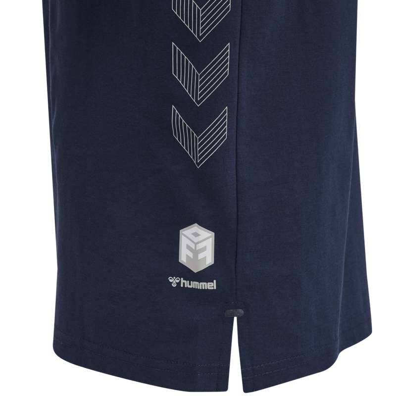 Hummel Move Grid Cotton S/S Kid T-shirts Kinderen Donkerblauw | 027174-819