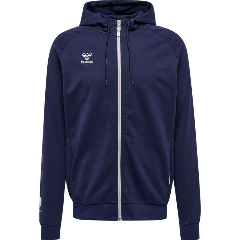 Hummel Move Grid Cotton Zip Hoodie Heren Donkerblauw | 480991-519