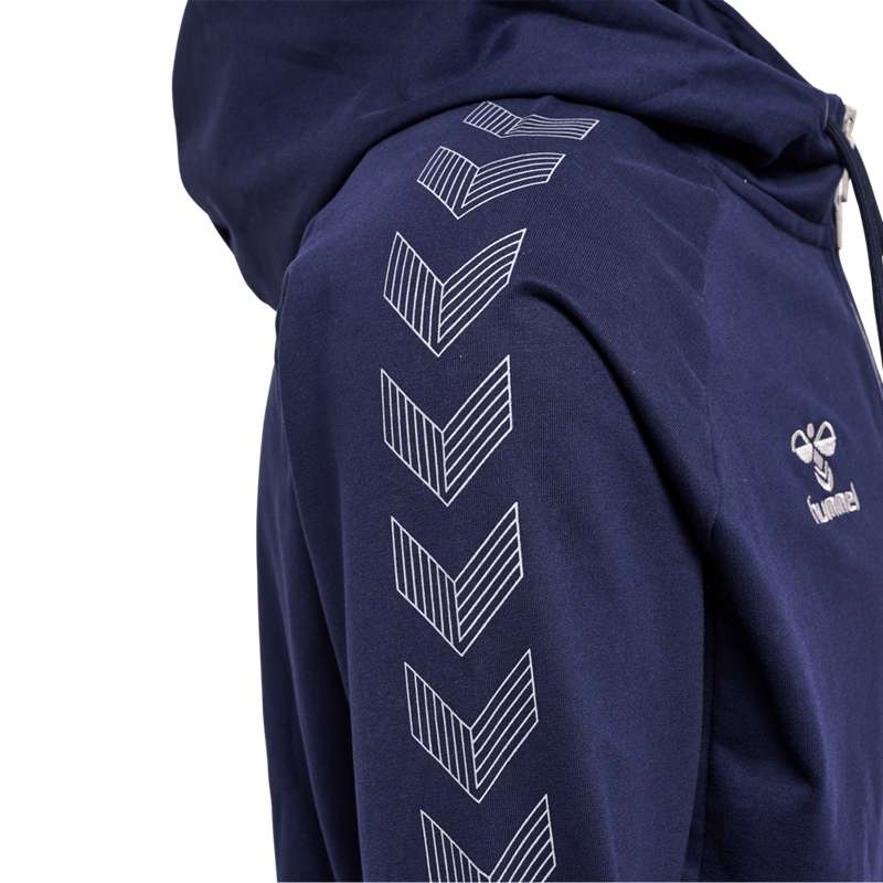 Hummel Move Grid Cotton Zip Hoodie Heren Donkerblauw | 480991-519