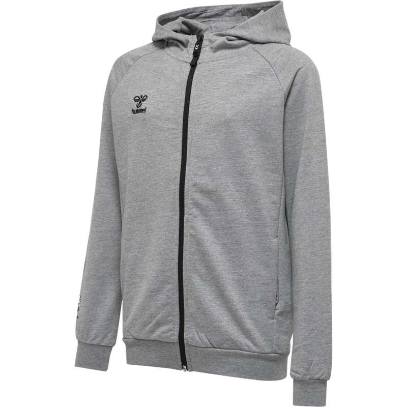 Hummel Move Grid Cotton Zip Hoodie Kinderen Grijs | 886841-849