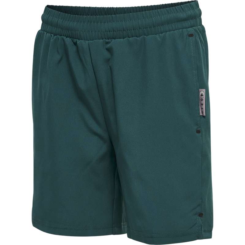 Hummel Move Grid Woven Korte Broek Kinderen Groen | 928183-409