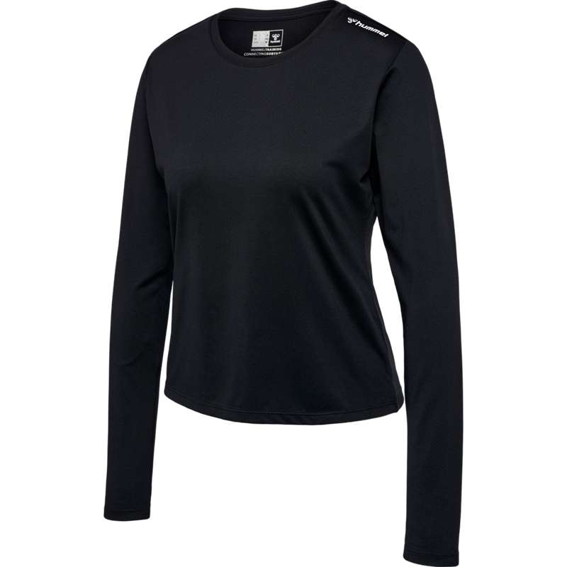 Hummel Mt Aura Mesh L/S T-shirts Dames Zwart | 834477-118
