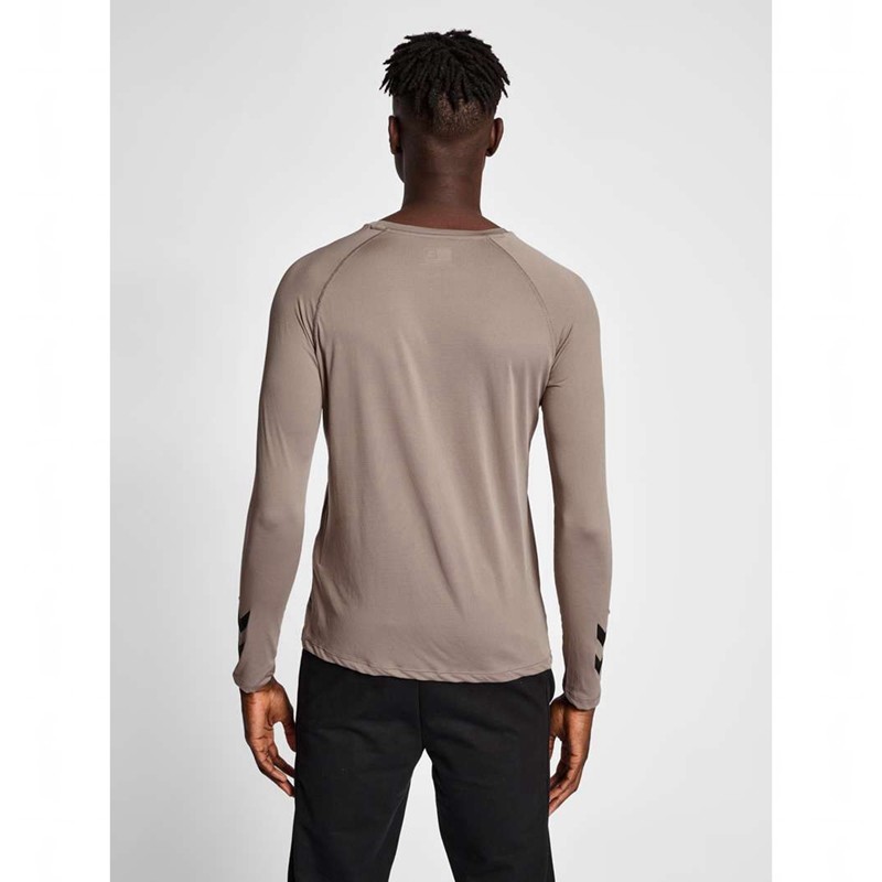 Hummel Mt Bow L/S T-shirts Heren Beige | 358227-688