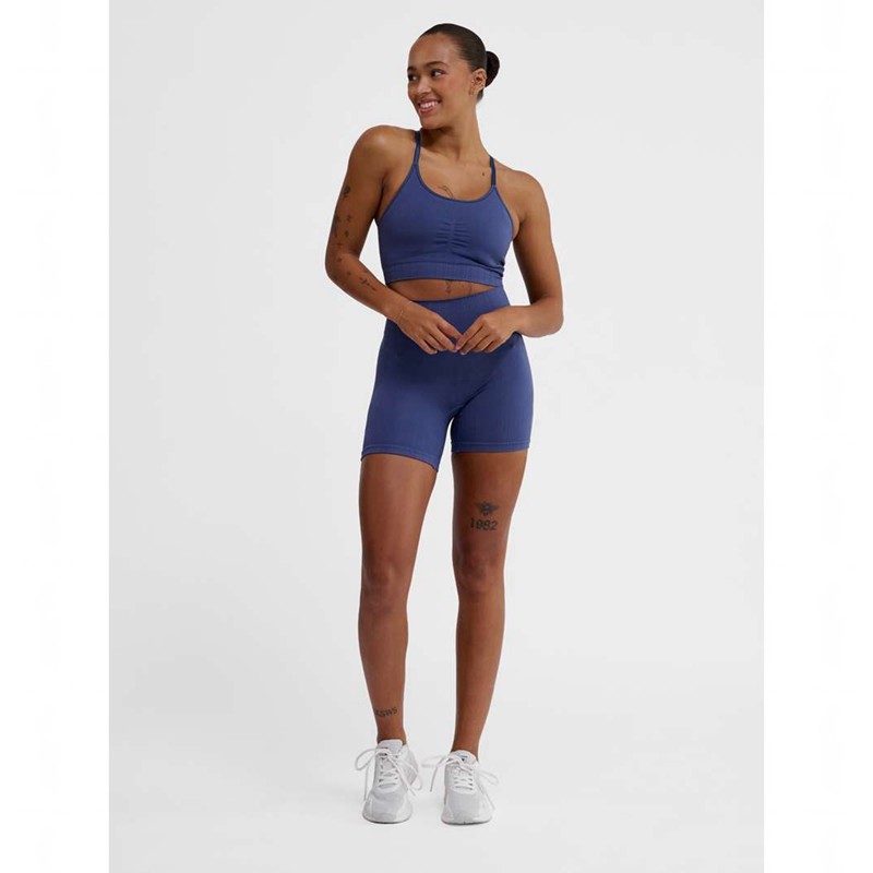 Hummel Mt Define Seamless Padded Sport BH Dames Blauw | 546302-762