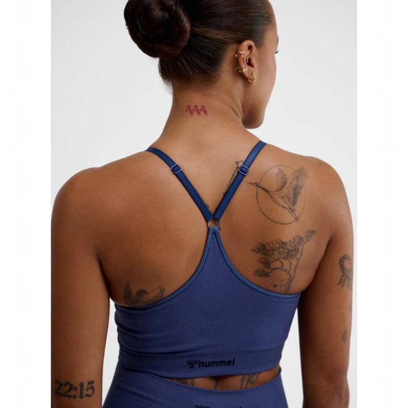 Hummel Mt Define Seamless Padded Sport BH Dames Blauw | 546302-762