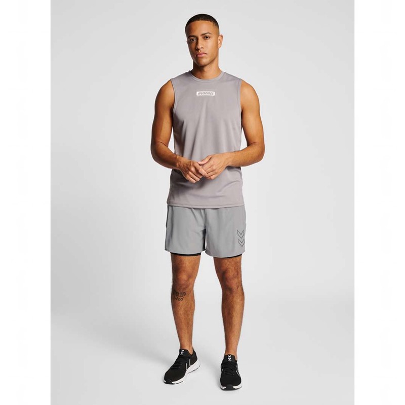 Hummel Mt Fast 2 In 1 Korte Broek Heren Grijs | 707413-917