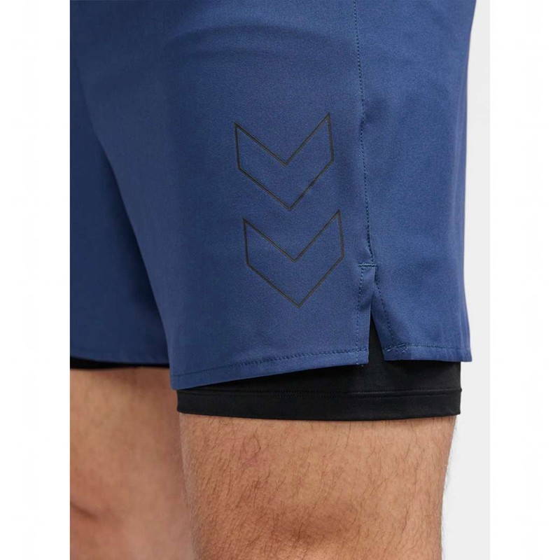 Hummel Mt Fast 2 In 1 Korte Broek Heren Donkerblauw | 885354-086