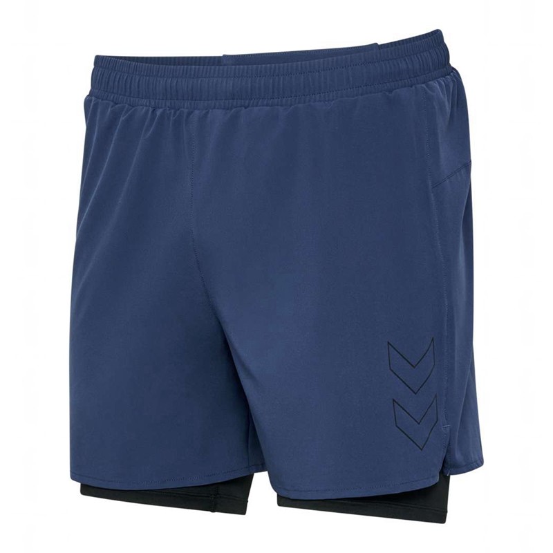 Hummel Mt Fast 2 In 1 Korte Broek Heren Donkerblauw | 885354-086