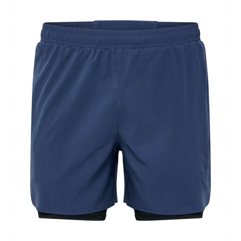 Hummel Mt Fast 2 In 1 Korte Broek Heren Donkerblauw | 885354-086
