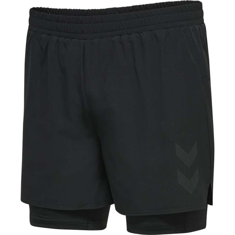 Hummel Mt Force 2 In 1 Korte Broek Heren Zwart | 599608-087