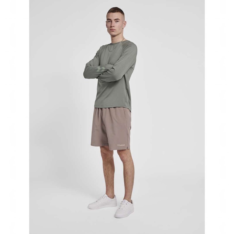Hummel Mt Laze L/S T-shirts Heren Grijs | 525996-463