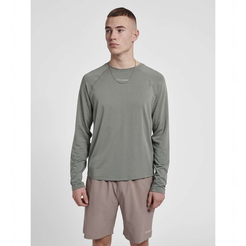 Hummel Mt Laze L/S T-shirts Heren Grijs | 525996-463