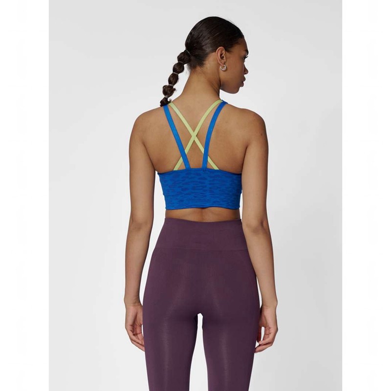 Hummel Mt Leo Seamless Sport BH Dames Blauw | 390834-529