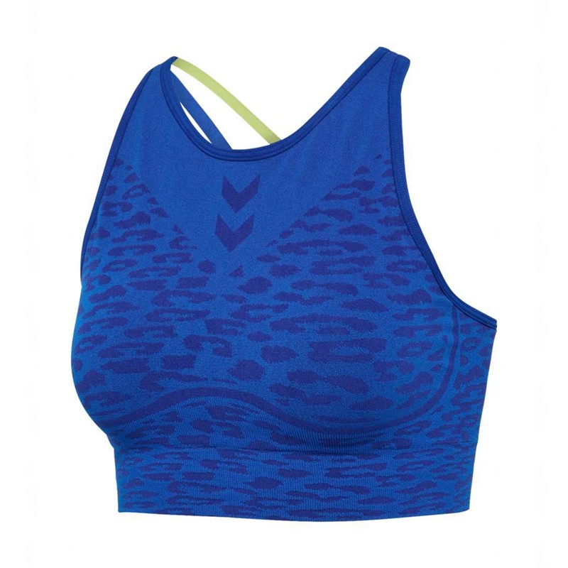 Hummel Mt Leo Seamless Sport BH Dames Blauw | 390834-529