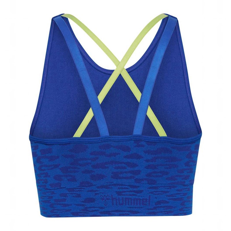 Hummel Mt Leo Seamless Sport BH Dames Blauw | 390834-529