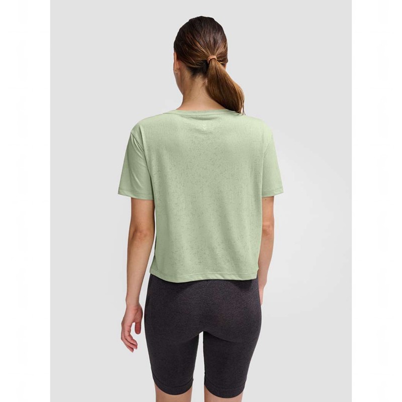 Hummel Mt Light Burnout T-shirts Dames Groen | 256144-201