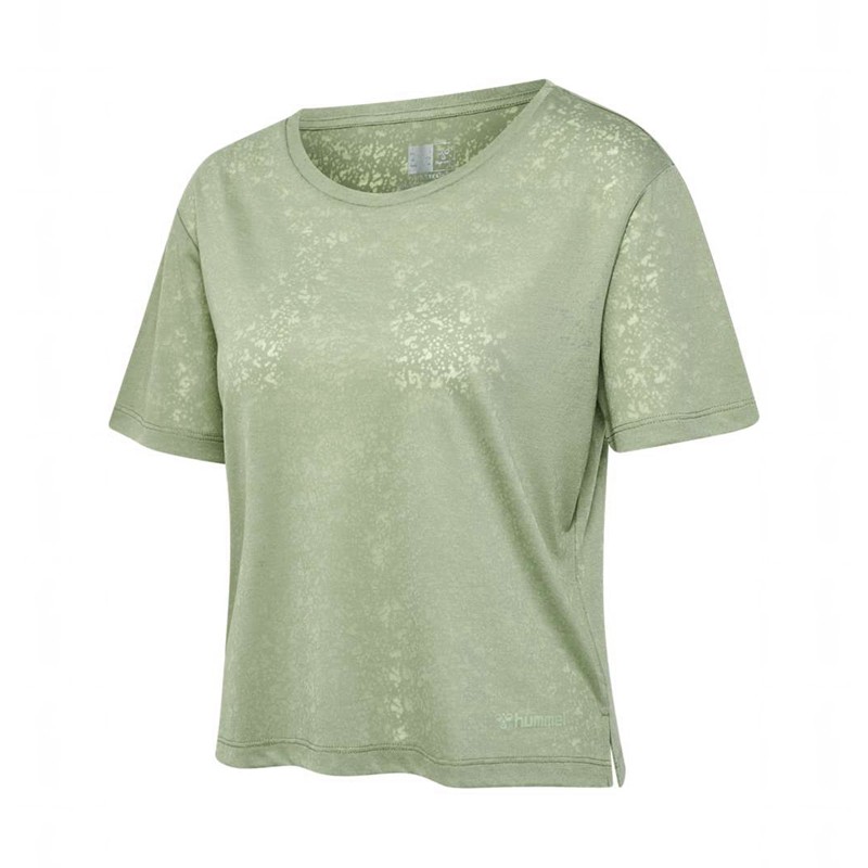 Hummel Mt Light Burnout T-shirts Dames Groen | 256144-201