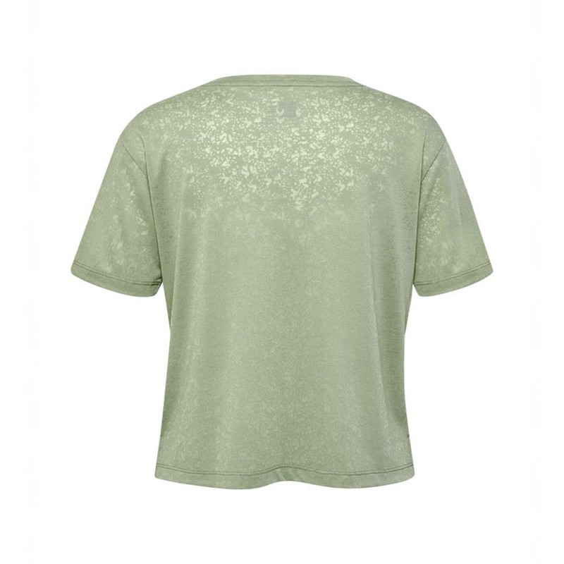 Hummel Mt Light Burnout T-shirts Dames Groen | 256144-201