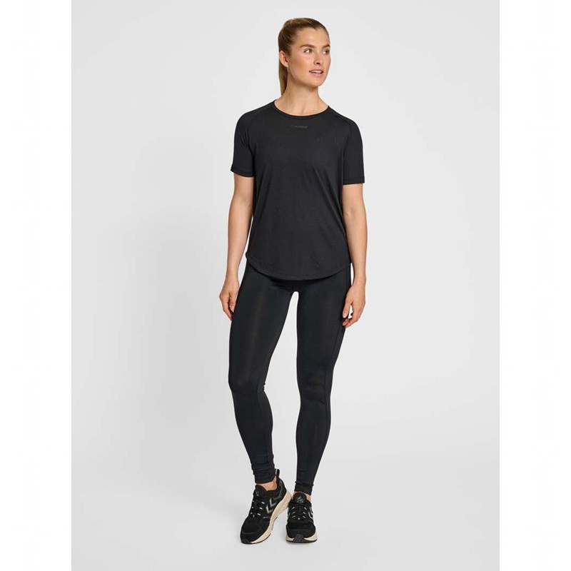 Hummel Mt Mabley Mid Waist Broek Dames Zwart | 208053-868