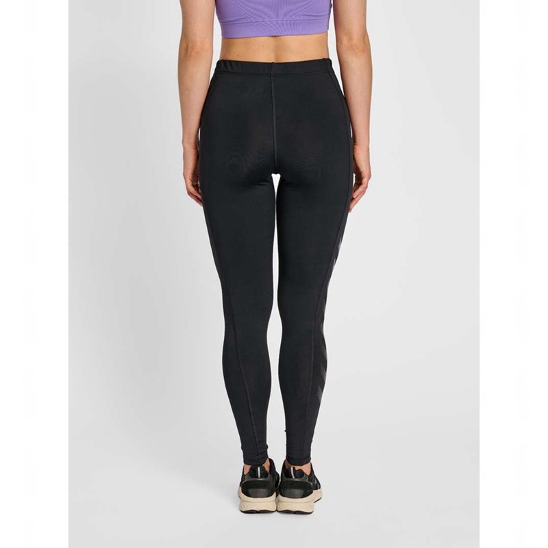 Hummel Mt Mabley Mid Waist Broek Dames Zwart | 208053-868