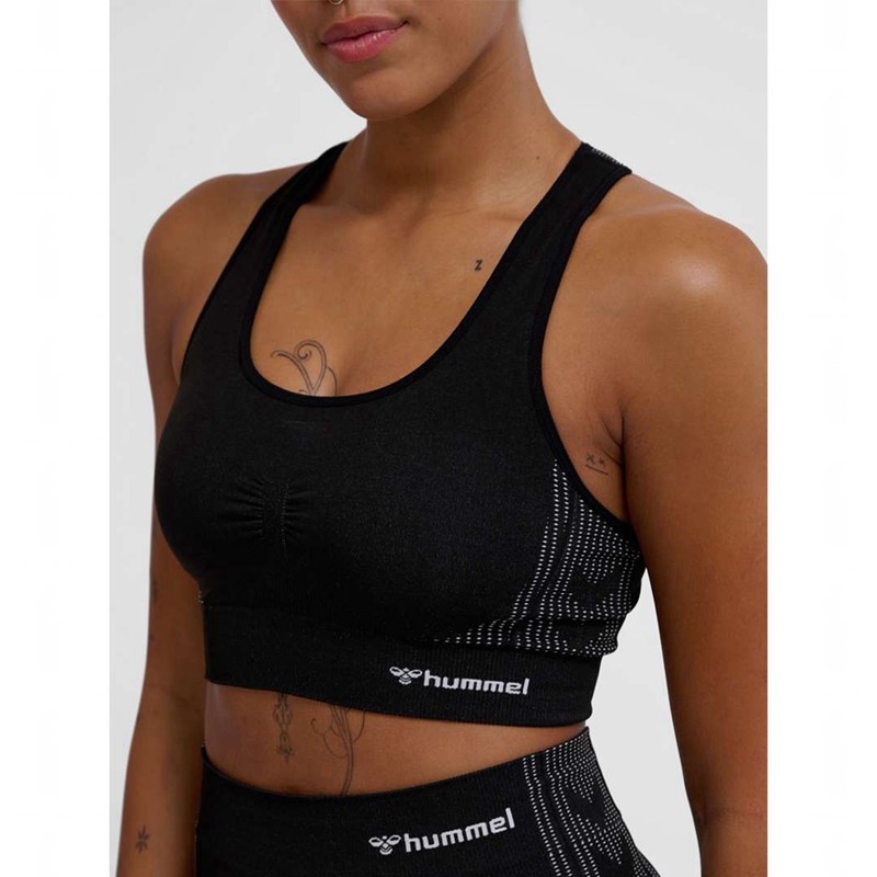 Hummel Mt Shaping Seamless Padded Sport BH Dames Zwart | 410223-615