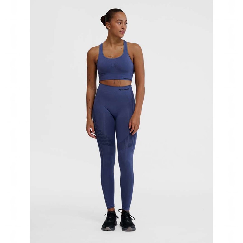 Hummel Mt Shaping Seamless Top Sportkleding Dames Blauw | 626074-293