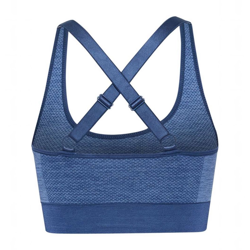 Hummel Mt Shine Seamless Sport BH Dames Blauw | 581426-455