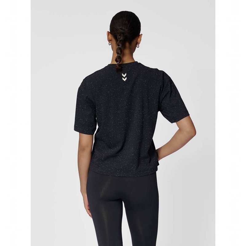 Hummel Mt Ultra Boxy Short T-shirts Dames Zwart | 600533-955