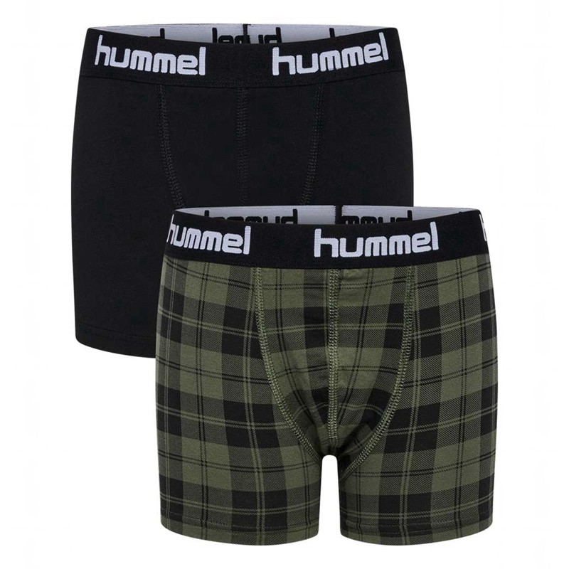 Hummel Nolan 2-pack Boxer Kinderen Olijfgroen | 109193-780