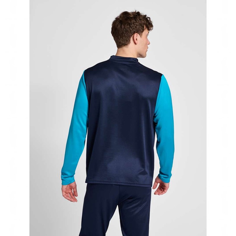 Hummel Ongrid 1/2 Zip Poly Sweat Sweatshirts Heren Donkerblauw | 074333-723