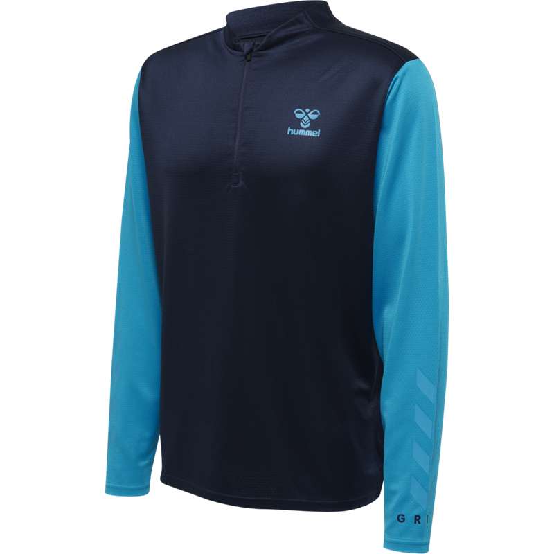 Hummel Ongrid 1/2 Zip Poly Sweat Sweatshirts Heren Donkerblauw | 074333-723