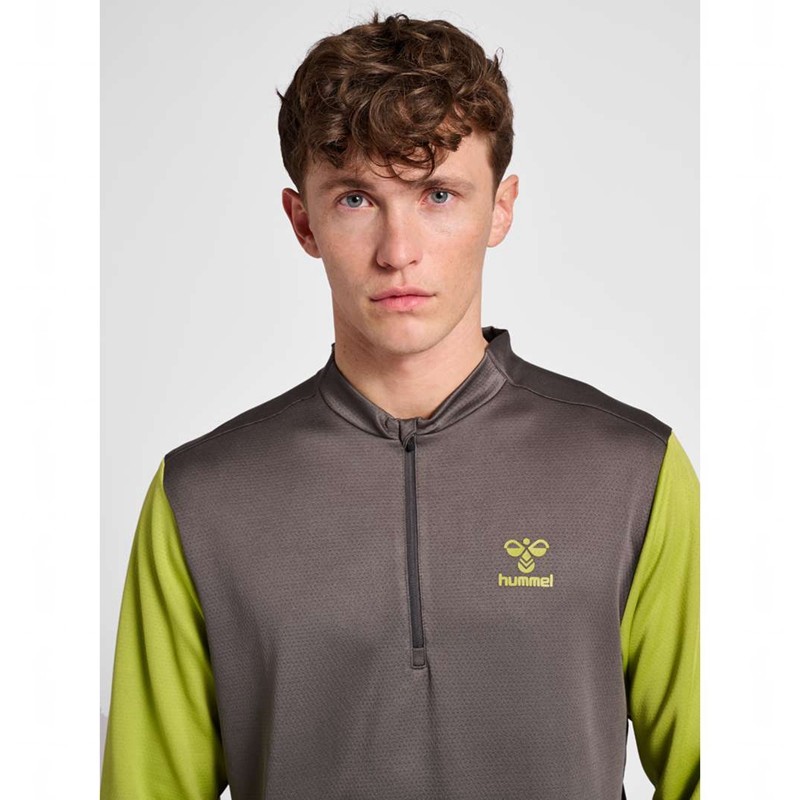 Hummel Ongrid 1/2 Zip Poly Sweat Sweatshirts Heren Grijs | 293697-689
