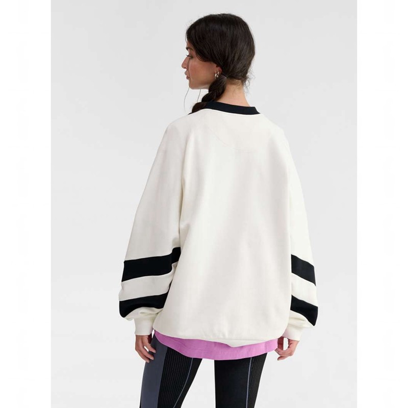 Hummel Oversized Crew Sportswear Swarm Sweatshirts Heren Wit | 873222-574