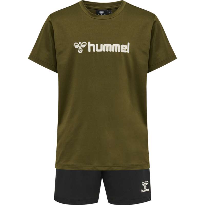 Hummel Plag Shorts Sets Kinderen Olijfgroen | 255260-092
