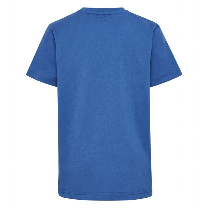 Hummel Print S/S T-shirts Kinderen Blauw | 634794-197