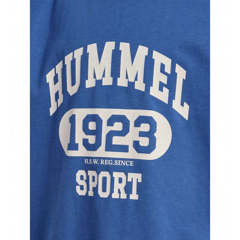 Hummel Print S/S T-shirts Kinderen Blauw | 634794-197